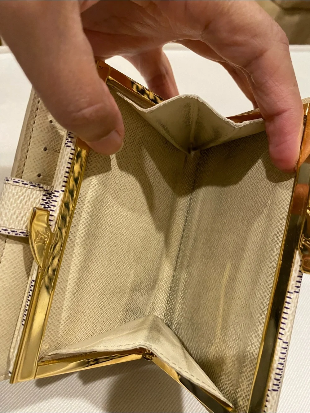 Louis Vuitton LV Damier Azur French Purse Wallet Orig. Retail Price $750